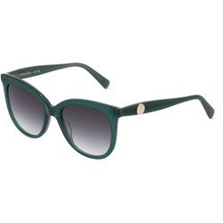 Longchamp LO731S Damen-Sonnenbrille Vollrand Butterfly Kunststoff-Gestell, Grün