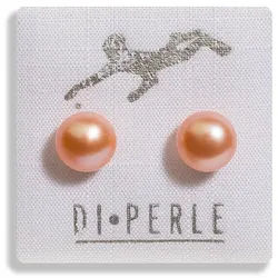 Adelia ́s Paar Ohrstecker Damen Perlenschmuck 925 Silber Süsswasser Perlen Ohrstecker, Damen Perlenschmuck beige