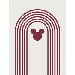 Komar Wandbild »Minimal Mickey«, (1 St.), Deutsches Premium-Poster Fotopapier mit seidenmatter Oberfläche und hoher Lichtbeständigkeit. Für fotorealistische Drucke mit gestochen scharfen Details und hervorragender Farbbrillanz. Komar rot