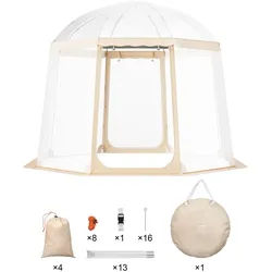 VEVOR Pop-Up-Pavillon Camping Kuppel Bubble Zelt 4-8 Personen 3x3x2,1m