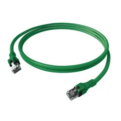 EasyLan DualBoot PushPull IP20 Patchkabel, Cat.6A (Class EA), S/FTP, grün, 1 m