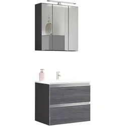 Badezimmer in Silber/ Eichefarbe 'Arezzo'