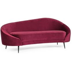 2-Sitzer Sofa Seraphin in Samt-Optik, Rot