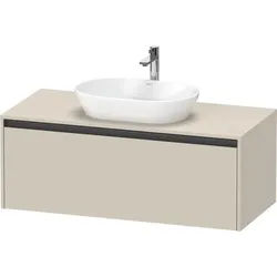 Duravit Ketho.2 Konsolenwaschtischunterbau wandhängend Taupe Supermatt 1200x550x459 mm - K2488708383 K24887083830000