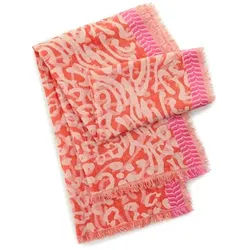 Codello JACQUARD SCARF COTTON MIX RED LEO 45X180CM - 1 Stück