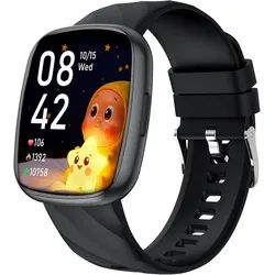 Alutoria Smartwatch (4,4 cm, sim-karte), Kinder Smartwatch Fitness schwarz