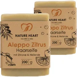 Nature Heart Aleppo Seife - Zitrus Haarseife Kapseln 2x200 g