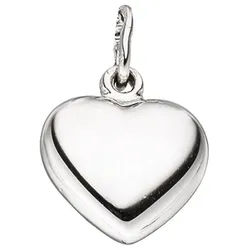 JOBO Herzanhänger Anhänger Herz, 925 Silber silberfarben