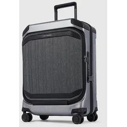 Piquadro PQ Light Premium 4-Rollen Laptop-Trolley, Koffer in Handgepäckgröße Grau/Schwarz