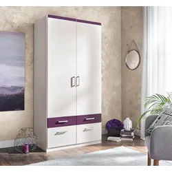 priess Kleiderschrank weiß 94 cm x 193 cm x 56 cm