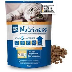 NutriQM Katzentrockenfutter Nutriness Adult Huhn, Trockenfutter für: Katzen