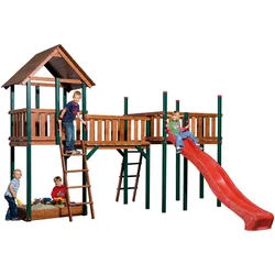 weka Spielturm Tabaluga Spielelandschaft 816, BxTxH: 450x374x331 cm, mit Turm, Brücke, Sandkasten, Rutsche braun