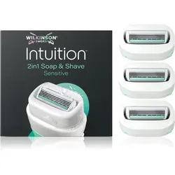Wilkinson Sword Intuition 2in1 Soap & Shave Sensitive Rasierklingen 3 St.