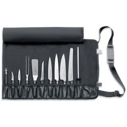 Dick Rolltasche, Kunstleder, 11-teilig, Hochwertige Textilrolltasche aus Kunstleder mit Basissortiment, Farbe: schwarz