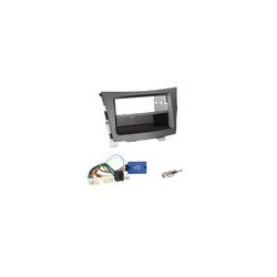 KENWOOD SsangYong Tivoli (Crystal) ab 2015 Set 2-DIN Radioblende mit Fach+Lenkradadapter