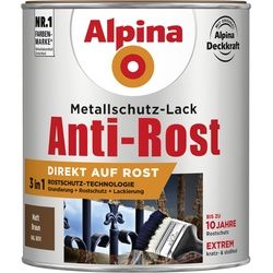 Alpina Metallschutz-Lack Anti-Rost 750 ml braun matt