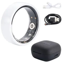 Smart-Ring, weiss, Keramik, inkl. Ladebox, Grösse 63: Dein Fitness & Schlaf Tracker – Elegant und ein smarter Begleiter für ein aktives Leben