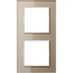 Jung AC582GLCH Glasrahmen 2-fach, senkrechte und waagerechte Montage, Glas, A CREATION, champagner (Glas)