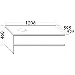 Burgbad Waschtischunterschrank Cube PG2 460x1200x525 Sand Matt, WWGP121RF3791 WWGP121RF3791
