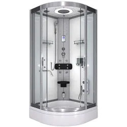 AcquaVapore Dampfdusche Duschkabine Sauna Dusche D58-50T2-EC 90x90 cm mit 2K Scheiben Versiegelung
