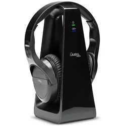 Casativo Digitaler Funk Kopfhörer – Ladestation – kabellos, 30 m Reichweite Funk-Kopfhörer (Over-Ear-Kopfhörer inkl. Basisstation, kristallklarer Sound) schwarz