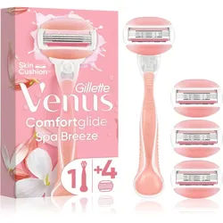 Gillette Venus ComfortGlide Spa Breeze Damenrasierer + Ersatzklingen 4 St.