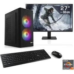 CSL PC-Komplettsystem "Spectrum V25225", Energieeffizienz: E (A-G), schwarz, Microsoft Windows 11 Home (64 Bit), 16 GB RAM 1.000 GB SSD, Computer_Komplettsysteme