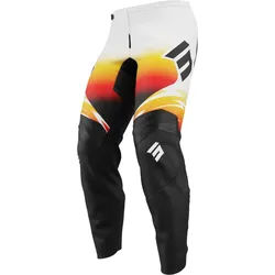 Shot Draw X-Trem Kinder Motocross Hose, schwarz-weiss-orange, Größe 4/5