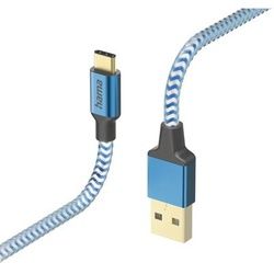 Hama USB-Kable Reflectiv USB-C To USB-A 1.5 M Blue