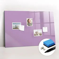 Tulup Magnettafel 90x60 Flieder schwarzer Marker , Violett , Glas , 90x0.4x60 cm , Bilder & Rahmen, Pinnwände & Magnettafeln