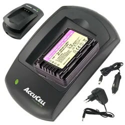 VW-VBT190 Nachbau Akku und Ladegerät inkl. 12 Volt Ladekabel fürs Auto, Leider nicht geeignet für die Camcorder Modelle V727, HC