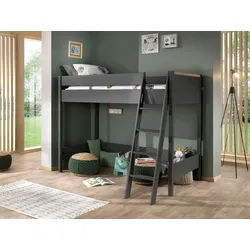 Hochbett London, 90x200 cm, inkl. Lattenrost