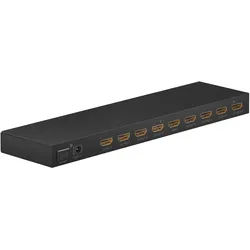 Goobay HDMITM-Splitter 1 auf 8 (4K @ 60 Hz) - teilt 1x HDMITM-Eingangssignal auf 8x HDMITM-Ausgänge auf