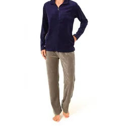 Normann Relaxanzug Damen Hausanzug Homewear Nicky Velvet - 57672 blau 48/50