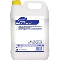 Oxivir® Plus NC Desinfektionsreiniger, frei von Duftstoffen, Reiniger für nicht poröse harte Oberflächen mit breitem Wirksamkeitsspektrum, 5 Liter - Kanister