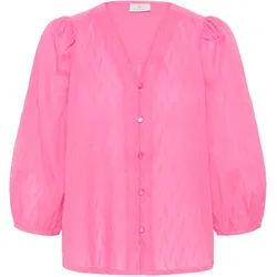 Langarmhemd KAFFE "Langarm - Hemd KAgabriela", Damen, Gr. 40, N-Gr, pink power, Obermaterial: 100% Baumwolle CO., Hemden