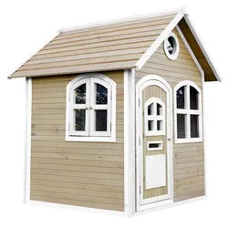 Ambia Garden Spielhaus , Braun, Weiß , Zeder , 137x175x151 cm , Fsc, EN 71 , Freizeit & Co, Gartenspielzeug, Spielhäuser