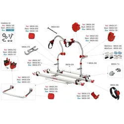 Fiamma Montagesatz passend für Carry Bike Pro C - Farbe Blau Fiamma Ersatzteilnummer 98656-167