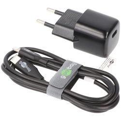 Goobay Lightning/USB-CTM PD-Ladeset 30 W, USB-CTM Netzteil 30 W inklusive USB-CTM auf Lightning Kabel für z.B. iPhone 12