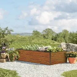 GFP Halfsize 150 x 77 x 39 cm Hochbeet, Holzoptik - (GFPV00506)