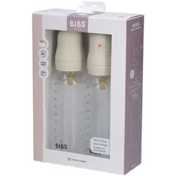 Bibs Baby BPA-freie Flasche Komplettset 2er-Pack Latex - Elfenbein