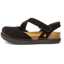 Art für Damen. 11712S101003_001 Ledersandalen 1712S Rhodos schwarz (36), 3 bis 5 cm, Klettverschluss, Lässig