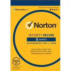 Norton Security Deluxe 5 PC / 1 Jahr - Kein Abo