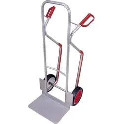 VARIOfit Aluminiumkarre mit Treppenkufen Vollgummibereifung Schaufel 480 x 300 mm