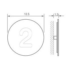 Hausnummer Round aus Edelstahl - 3