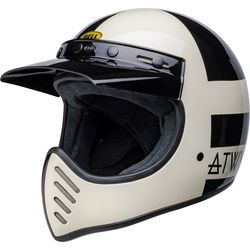 Bell Moto-3 Atwyld Orbit Motocross Helm, schwarz-weiss-gold, Größe M