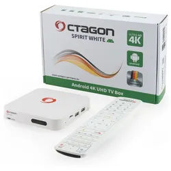 OCTAGON Streaming-Box Octagon Spirit White 4K UHD Android 11 IP Media Streaming Box
