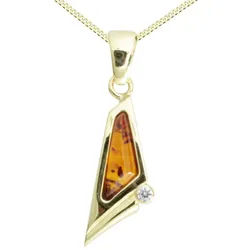 OSTSEE-SCHMUCK Kette mit Anhänger Ostsee-Schmuck Kette mit Anhänger Agneta (2-tlg) goldfarben 50 cm