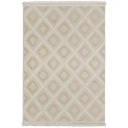 SCHÖNER WOHNEN-Kollektion Teppich Summer 6352, rechteckig, Höhe: 6 mm, In- und Outdoor geeignet, Hoch Tief Struktur, Robuster Teppich beige 133 cm x 190 cm x 6 mm