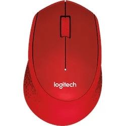 Logitech M330 Silent Plus Maus, rot Computer-Maus